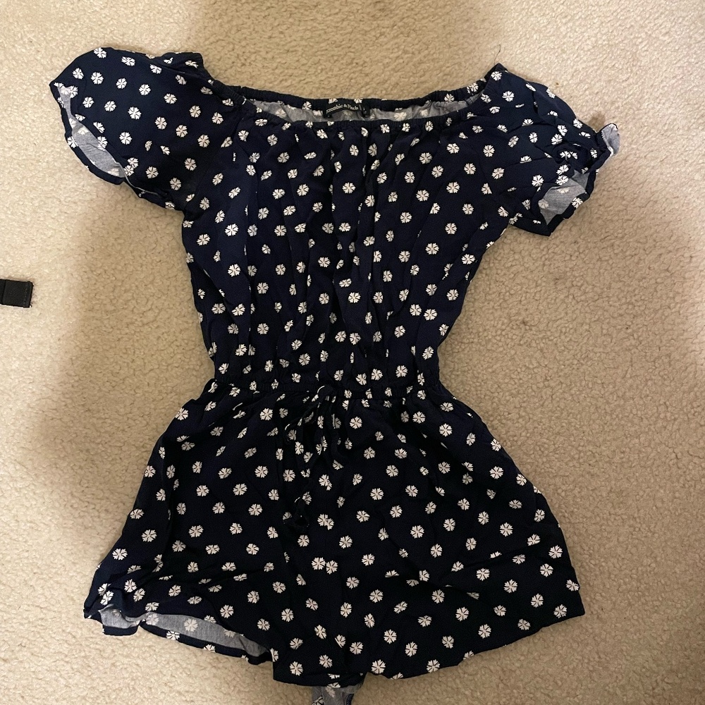 Abercrombie and Fitch Strapless Navy Romper
